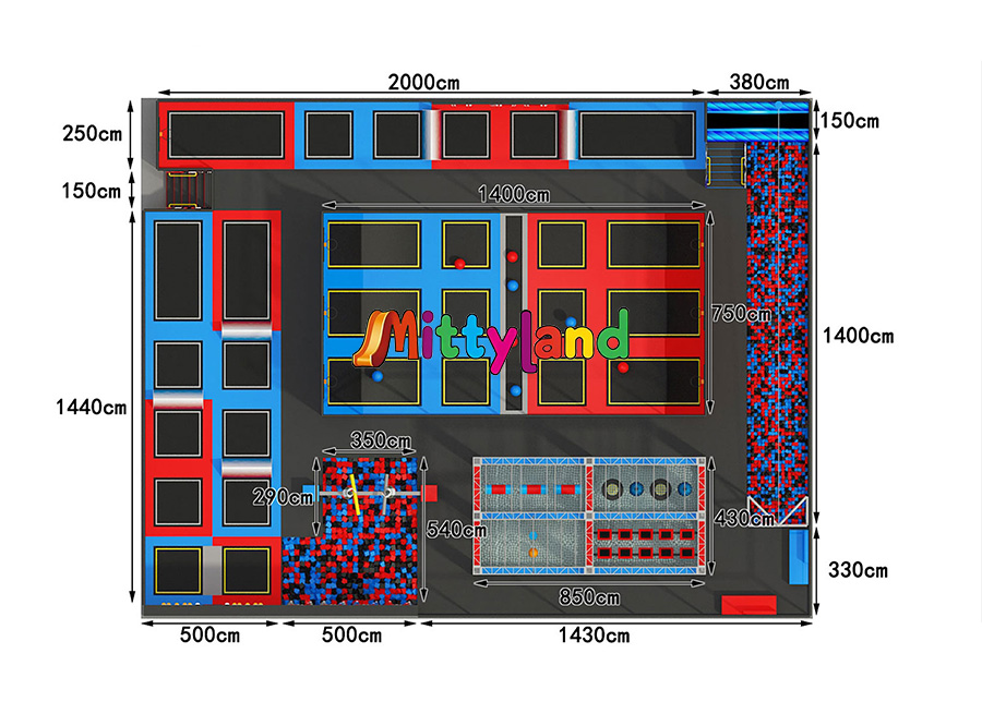 wholesale indoor trampoline park manufacturer