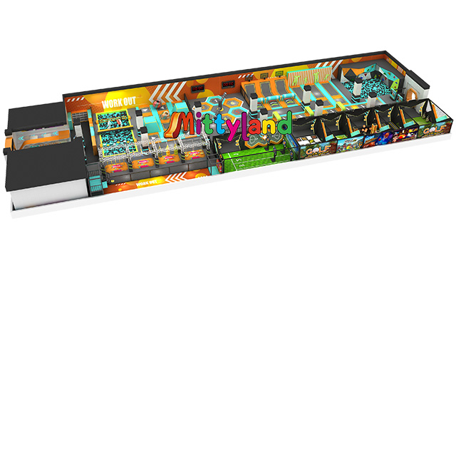 Mittyland 1000 Sqm Commercial Indoor Competitive Trampoline Park with Foam Pit