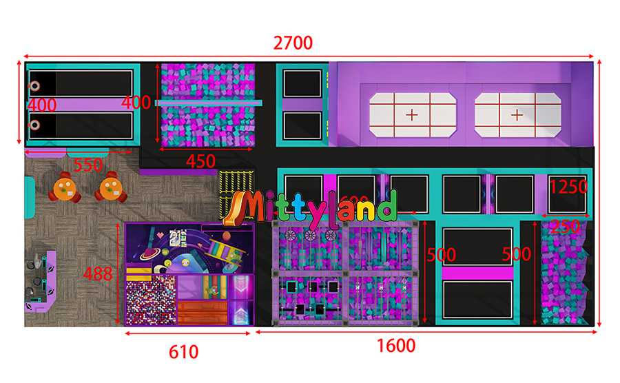 wholesale indoor trampoline park manufacturer