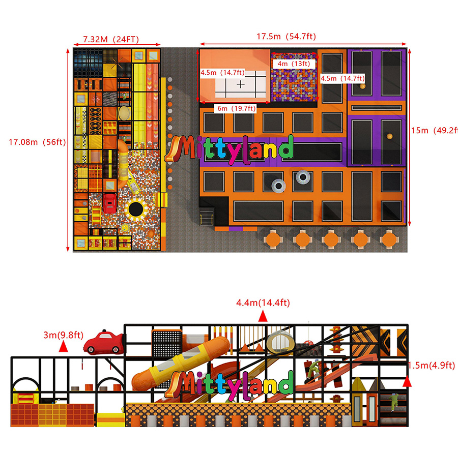 OEM Soft Play With Trampoline Park supplier