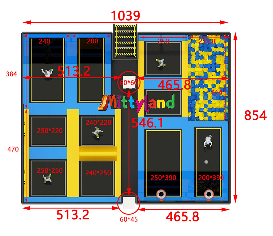 OEM indoor trampoline park manufacturer