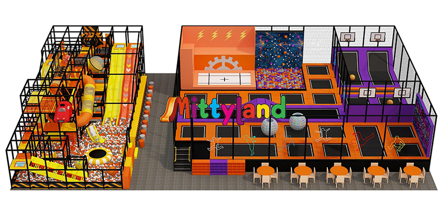 OEM Soft Play With Trampoline Park supplier