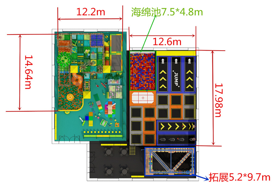 wholesale indoor trampoline park manufacturer