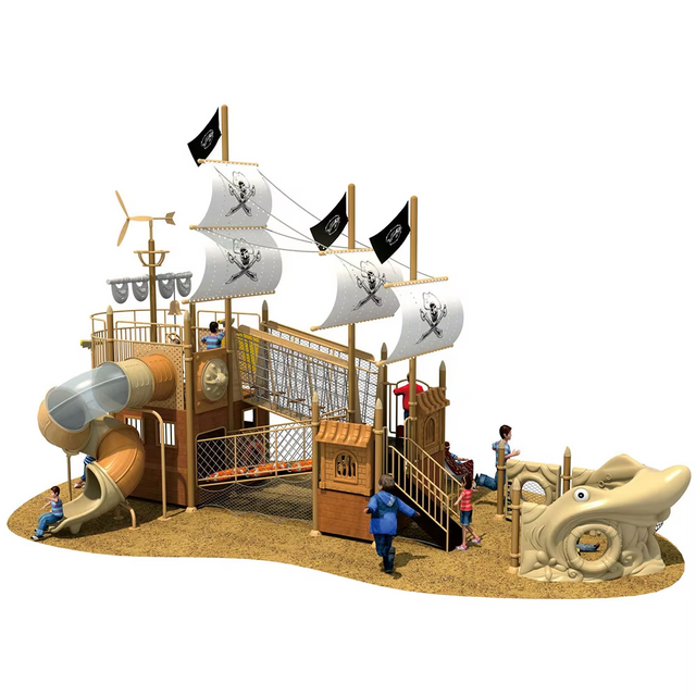 wholesale Outdoor Water Park Equipment Pirate Ship Slide Manufacturer