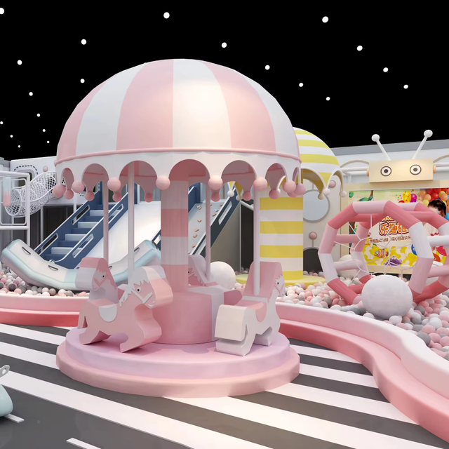 Sweet Candy Themed Indoor Playground Dreamy Castle Entertainment Centers Children's Activity Area