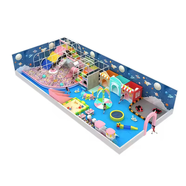 Professional Ocean Themed Indoor Soft Play Area Equipment, with Tunnels, Toys And A Large Ball Pool for Preschool Facility