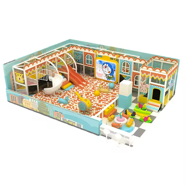 Customized Indoor Soft Play Equipment for Kids Large Indoor Playground With Fun Slides And Inflatable Castle