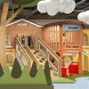 Nature Themed Children Indoor Cafe Playground With Soft Sensation Area Kids Role Play Town Equipment Custom for Sale