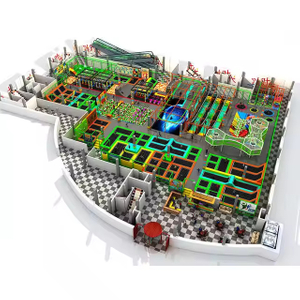 Premium Large Customized Indoor Trampoline Park Ninja Course Commercial Playground Kids CE Certified 500kg Capacity 