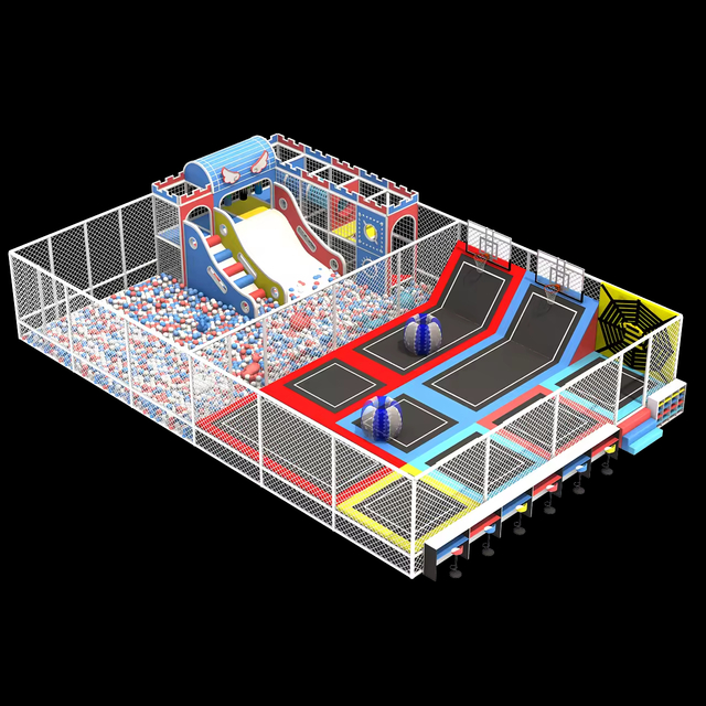 New Product Hot Sale Kids Soft Play Set Children's Trampoline Jump Amusement Park Facilities Playground Indoor With Ball Pool