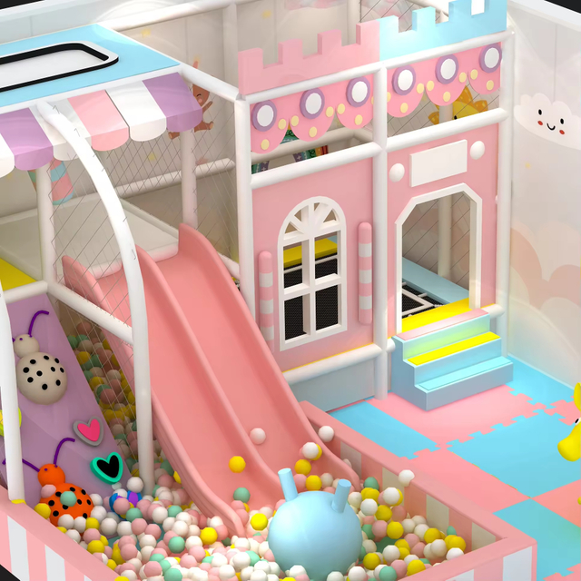Small Indoor Playground Set with Free Custom Design Kids Slide Play House for Sale