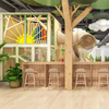 Nature Themed Children Indoor Cafe Playground With Soft Sensation Area Kids Role Play Town Equipment Custom for Sale