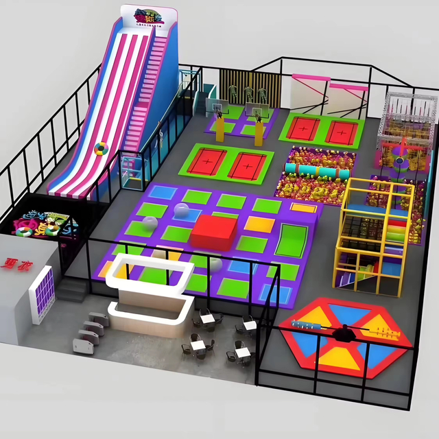 Hot New Indoor Adventure Challenge Trampoline Park Featuring Jumping Trampoline And Super Mario Foam Pit Design