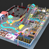 Commercial Customized Theme Children Soft Play Indoor Big Slide Kids Indoor Playground Equipment with Trampoline Park for Sale