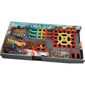 Indoor Play Center Commercial Adventure Park Sky Zone Trampoline Park Climbing Ninja Warrior Obstacle Course Eco-friendly