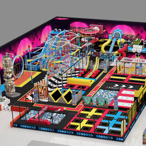 Children Amusement Play Sport Theme Indoor Soft Playground with Slides and Trampoline Play Equipment for Kids Club Play Center