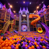 High Quality Customizable Indoor Playground Family Entertainment Center with Rainbow Net And Large Boll Poll