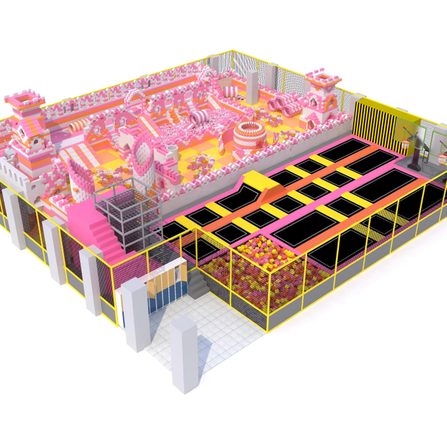 2024 China Manufacturer Commercial Indoor Trampoline Park with Foam Pit Sponge Pool and Ninja Course for Sale