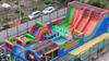 Commercial Inflatable Playground Attractions Air Trampoline Obstacle Course for Adults Jumping Bounce Comes with Blowers