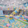 Sweet Color Themed Naughty Castle Kids Sports Playground Indoor Play Center Small Indoor Playground with Slide Ball Pit Balls