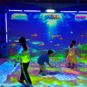 Indoor Hologram Projection Interactive Wall Floor System 3D Video Immersive Beach Sand Projection Game