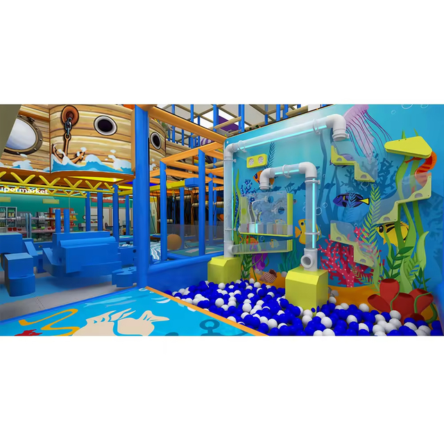 Ocean-Themed Commercial Soft PVC Eco-friendly Playground Custom Large-Scale Indoor Play Facilities Climbing Role-Playing