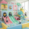 Sweet Color Themed Naughty Castle Kids Sports Playground Indoor Play Center Small Indoor Playground with Slide Ball Pit Balls