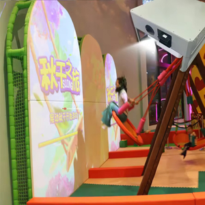 Interactive Projection Swing Game for Kids Indoor Playground - Motion Sensing Fun with Light & Sound Effects