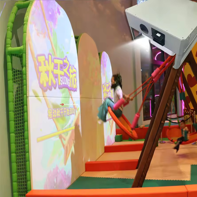 Interactive Projection Swing Game for Kids Indoor Playground - Motion Sensing Fun with Light & Sound Effects
