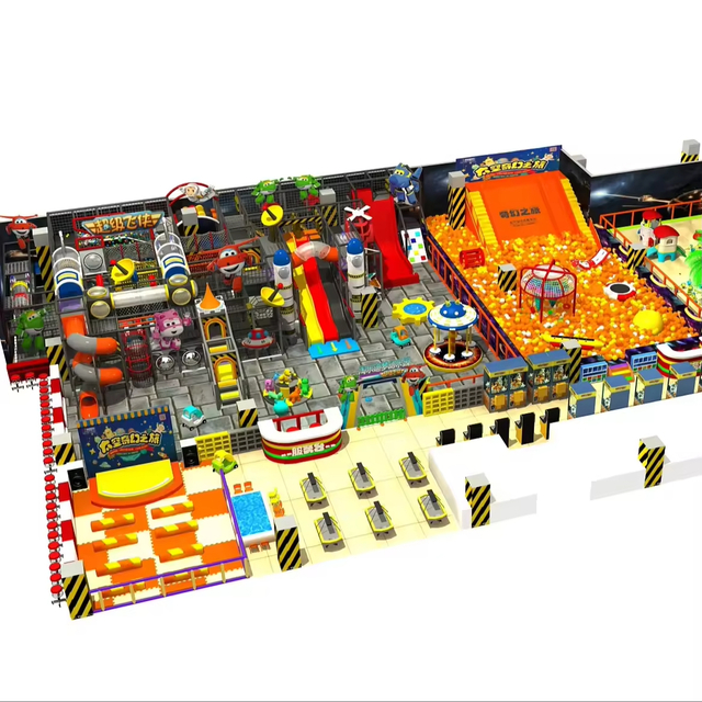 Fun Foam Indoor Playground Set for Kids Including Gym Climbing Equipment & Plastic Ball Pool for Home School & Shopping Mall Use