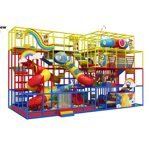 Hot Sale Rainbow Theme Amusement Park Small Commercial Custom Kids Play Area Indoor Playground Equipment