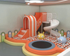Indoor Children Soft Play Equipment Playground 5*5 Square Meters School With Trampoline Swing 300 Square Feet