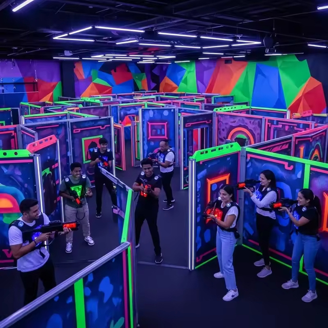 Adventure Amusement Trampoline Park Laser Tag Game Indoor Family Entertainment Center Laser Tag Maze Arena Playground Equipment