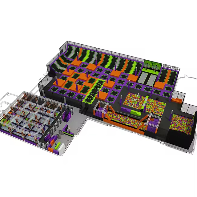 Durable Super Adventure Trampoline Park for Kids