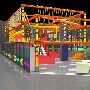 Equipment Trampoline Parks for Kids And Adults Custom Big Indoor Playground Trampoline Park Ninja Course