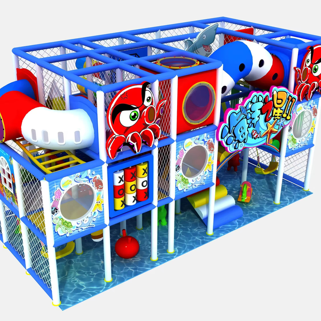 Indoor Children Soft Play Equipment Playground 5*5 Square Meters School With Trampoline Swing 300 Square Feet