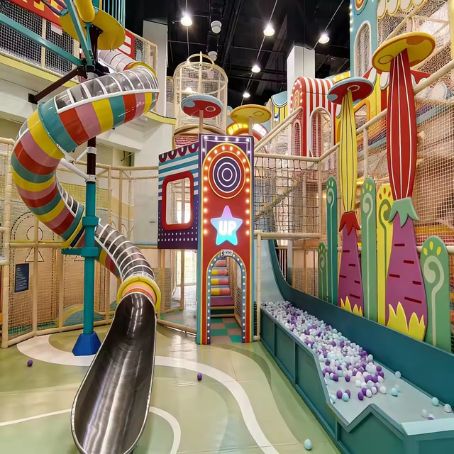 Customized Indoor Playground Equipment Kids Interactive Commercial Athletic Child Area Neon Park Indoor Playground