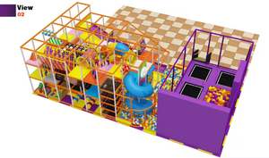 Angel Colorful Theme Three-level Kids Indoor Playground Equipment Children Soft Play Sets With Trampolines