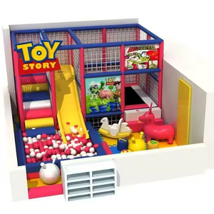 Theme of Toy Story Amusement Equipment Plastic Indoor Playground Children Ball Pool with Trampoline & Slide