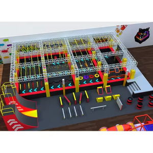 Modern Adults Ninja Parkour Indoor Playground Adventure Park Equipment Kids Ninja Warrior Obstacle Course for Adults Children