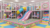 Sweet Color Themed Naughty Castle Kids Sports Playground Indoor Play Center Small Indoor Playground with Slide Ball Pit Balls