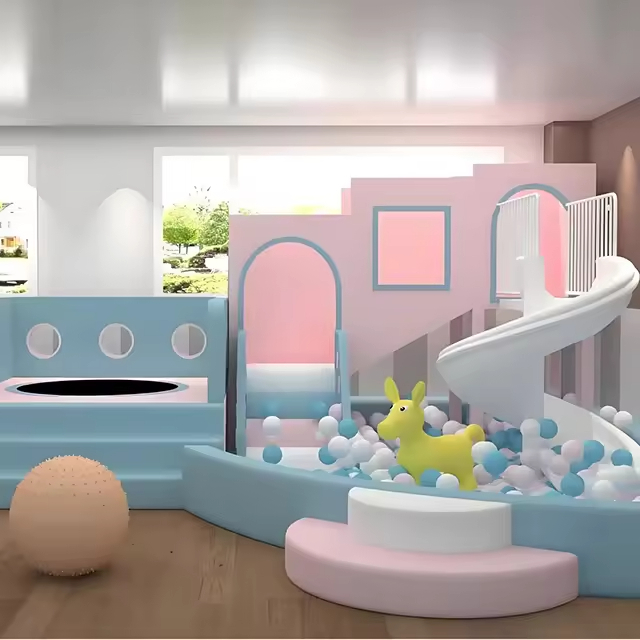 Children Indoor Playhouse Naughty Castle Toddler Game Soft Play Area Equipment Kids Games Slide Kids Indoor Playground Equipment