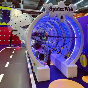 Modern Colorful Indoor Castle Runway Playground Equipment with Cool Glow Kids Have Fun on Soft Themed Track Amusement Rides