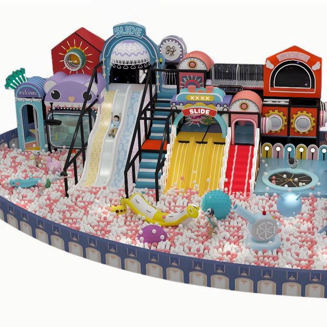 Soft Foam Indoor Playground Equipment for Home & Day Care Centers Mini Pretend Town Role Playing Game Set for Preschoolers