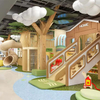 Nature Themed Children Indoor Cafe Playground With Soft Sensation Area Kids Role Play Town Equipment Custom for Sale
