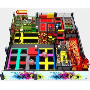 Hot Commercial Large Indoor Trampoline Park for Children Featuring Foam Pit And FRP Scream Large Slide Excellent Value Fun!