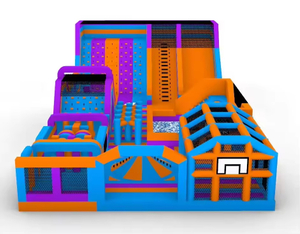 Commercial Inflatable Playground Attractions Air Trampoline Obstacle Course for Adults Jumping Bounce Comes with Blowers